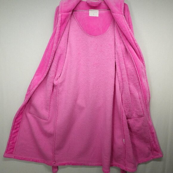 Rongtai Robe Womens Small Pink Plush Thick Mid Length Cozy Comfy - Picture 9 of 10